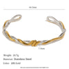 Wholesale Geometric Temperament Style 18K Gold Plated Stainless Steel Knotted Bracelet Jewelry Accessories