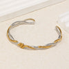 Wholesale Geometric Temperament Style 18K Gold Plated Stainless Steel Knotted Bracelet Jewelry Accessories