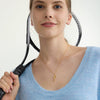 Wholesale Geometric Tennis Racket Pendant Stainless Steel Electroplated Necklace Jewelry For Women