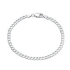 Wholesale Geometric Thin Car Flower Side Chain S925 Sterling Silver Necklace Electroplated Unisex Trendy