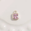 Wholesale Geometric Threedimensional Square Pendant Jewelry Accessories Material In S925 Sterling Silver With Zirconia