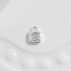 Wholesale Geometric Threedimensional Square Pendant Jewelry Accessories Material In S925 Sterling Silver With Zirconia