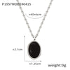 Wholesale Geometric Tiger Eye 316L Stainless Steel Necklace With Electroplating For Women Retro Niche Design Sense