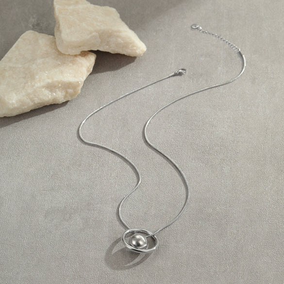 Wholesale Geometric Titanium Steel And Stainless Steel Necklace Electroplated For Women