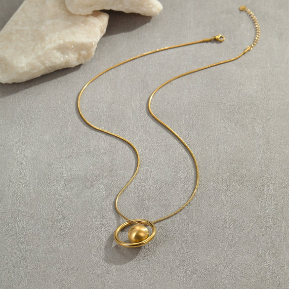 Wholesale Geometric Titanium Steel And Stainless Steel Necklace Electroplated For Women