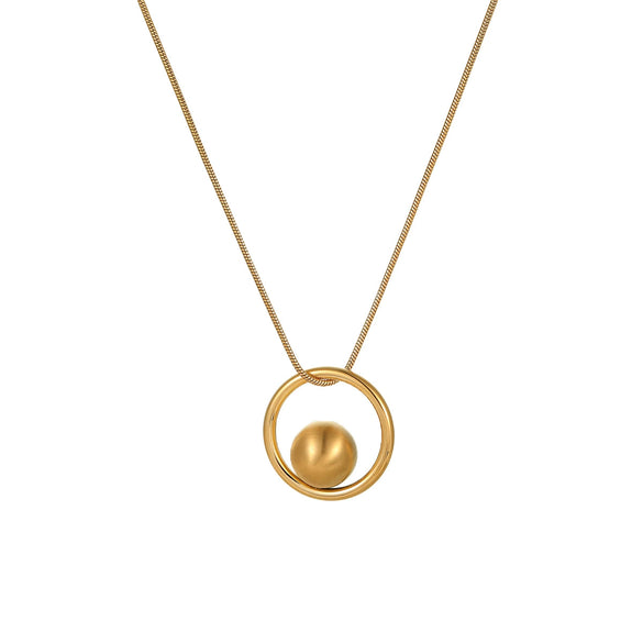 Wholesale Geometric Titanium Steel And Stainless Steel Necklace Electroplated For Women