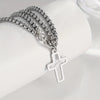 Wholesale Geometric Titanium Steel Cross Cut Out Double Chain Unisex Bracelet