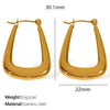 Wholesale Geometric 316L Stainless Steel Earrings Cold Style Electroplated For Women