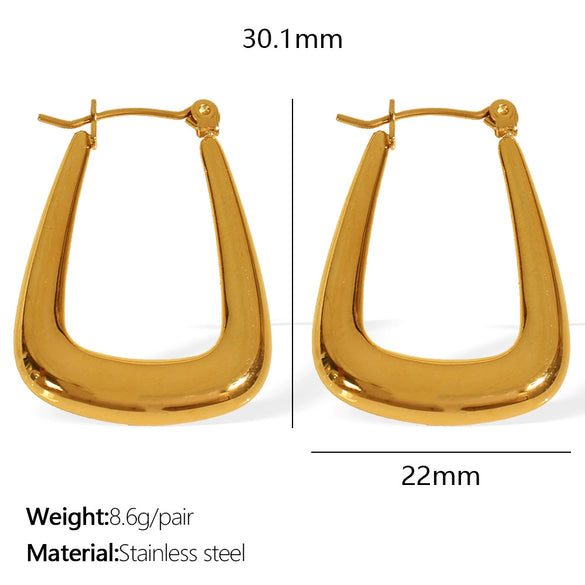 Wholesale Geometric 316L Stainless Steel Earrings Cold Style Electroplated For Women