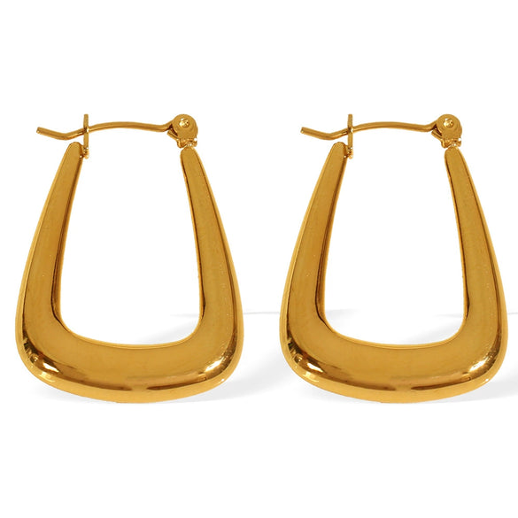Wholesale Geometric 316L Stainless Steel Earrings Cold Style Electroplated For Women