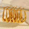 Wholesale Geometric 316L Stainless Steel Earrings Cold Style Electroplated For Women
