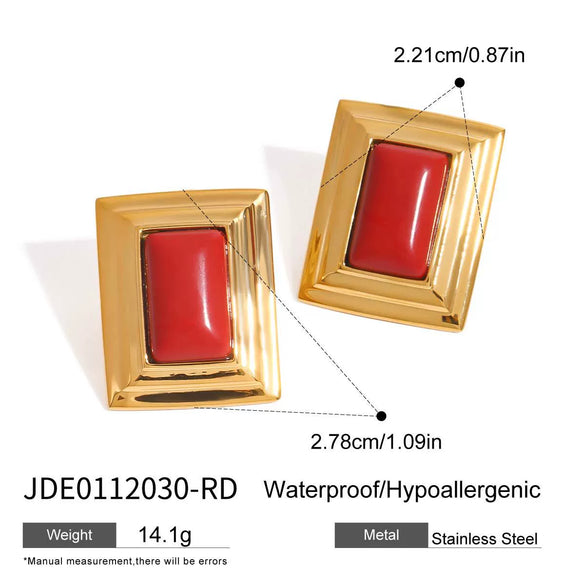 Wholesale Geometric Titanium Steel Earrings For Women With Electroplating Treatment