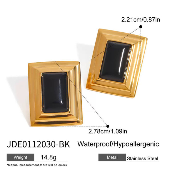 Wholesale Geometric Titanium Steel Earrings For Women With Electroplating Treatment