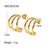 Wholesale Geometric Titanium Steel Earrings With 18K Gold Electroplating For Women