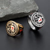 Wholesale Geometric Titanium Steel Electroplated Cross Ring Unisex Jewelry