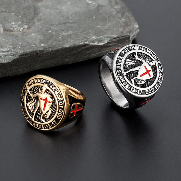 Wholesale Geometric Titanium Steel Electroplated Cross Ring Unisex Jewelry