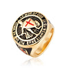 Wholesale Geometric Titanium Steel Electroplated Cross Ring Unisex Jewelry