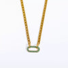 Wholesale Geometric Titanium Steel Electroplated Cuban Chain Choker Collarbone Necklace For Unisex
