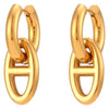 Wholesale Geometric Titanium Steel Electroplated Earrings For Women
