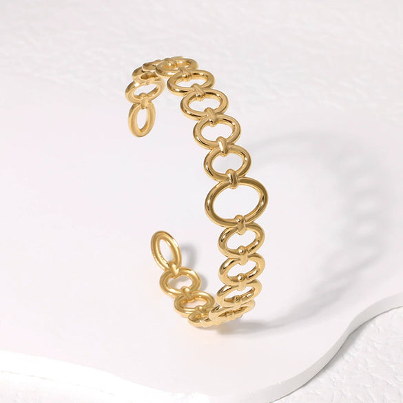 Wholesale Geometric Titanium Steel Electroplated Female Bracelet In Ins Style