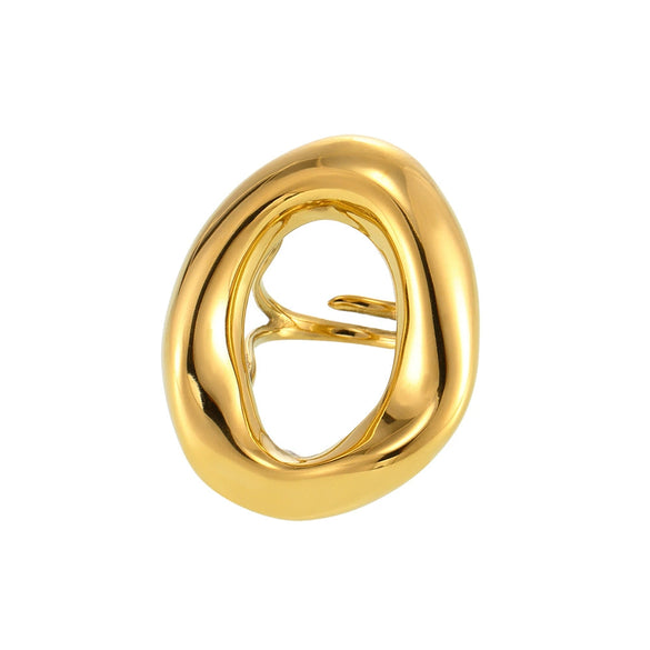 Wholesale Geometric Titanium Steel Electroplated Ferris Wheel Ring For Women And Men