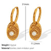 Wholesale Geometric 316L Stainless Steel Electroplated Minimalist Women's Earrings
