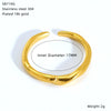 Wholesale Geometric Titanium Steel Electroplated Open Ring Jewelry For Women