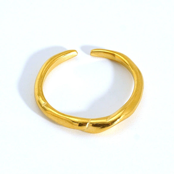 Wholesale Geometric Titanium Steel Electroplated Open Ring Jewelry For Women