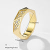 Wholesale Geometric Titanium Steel Electroplated Ring For Women And Unisex