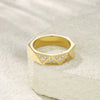Wholesale Geometric Titanium Steel Electroplated Ring For Women And Unisex