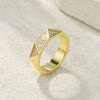 Wholesale Geometric Titanium Steel Electroplated Ring For Women And Unisex