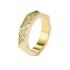 Wholesale Geometric Titanium Steel Electroplated Ring For Women And Unisex