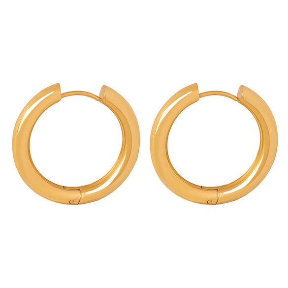 Wholesale Geometric Titanium Steel Gold Plated Jewelry Rings And Earrings For Unisex