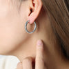 Wholesale Geometric Titanium Steel Gold Plated Jewelry Rings And Earrings For Unisex