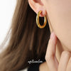 Wholesale Geometric Titanium Steel Gold Plated Jewelry Rings And Earrings For Unisex