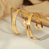 Wholesale Geometric 316L Stainless Steel Gold Plated Niche Style Opening Bracelet Jewelry