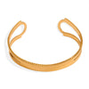 Wholesale Geometric 316L Stainless Steel Gold Plated Niche Style Opening Bracelet Jewelry