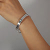 Wholesale Geometric 316L Stainless Steel Gold Plated Niche Style Opening Bracelet Jewelry
