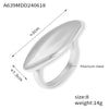 Wholesale Geometric Titanium Steel Gold Plated Oval Ring Hip Hop Style Jewelry For Women