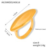 Wholesale Geometric Titanium Steel Gold Plated Oval Ring Hip Hop Style Jewelry For Women