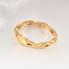 Wholesale Geometric Titanium Steel Gold Plated Ring For Female With Hollow Design