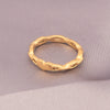 Wholesale Geometric Titanium Steel Gold Plated Ring For Female With Hollow Design