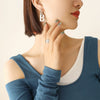 Wholesale Geometric 316L Stainless Steel Goldplated Earrings Exaggerated Stylish Niche Creative Design