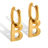 Wholesale Geometric 316L Stainless Steel Goldplated Earrings Exaggerated Stylish Niche Creative Design