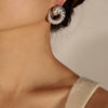 Wholesale Geometric Titanium Steel Goldplated Earrings With Line Twist Swing Design For Unisex