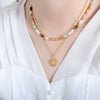 Wholesale Geometric Titanium Steel Goldplated Sun Pendant Necklace For Unisex