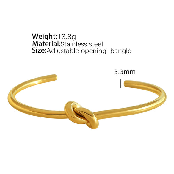 Wholesale Geometric 316L Stainless Steel Open Cshaped Bracelet With French Retro Style And Electroplating Process