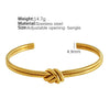 Wholesale Geometric 316L Stainless Steel Open Cshaped Bracelet With French Retro Style And Electroplating Process