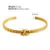 Wholesale Geometric 316L Stainless Steel Open Cshaped Bracelet With French Retro Style And Electroplating Process
