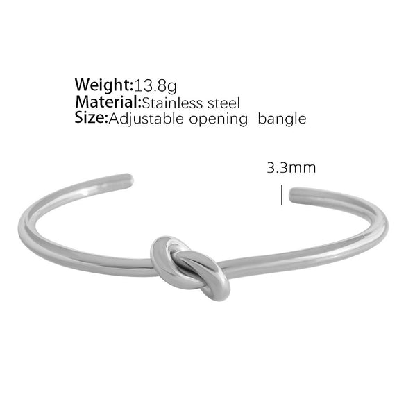 Wholesale Geometric 316L Stainless Steel Open Cshaped Bracelet With French Retro Style And Electroplating Process
